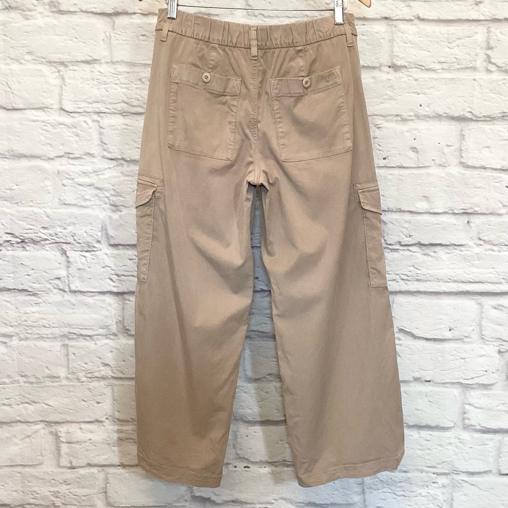 American Eagle 4 Short Baggy Wide Leg Mid Rise Tan Beige Cargo Pants Womens 2024 - Picture 4 of 10